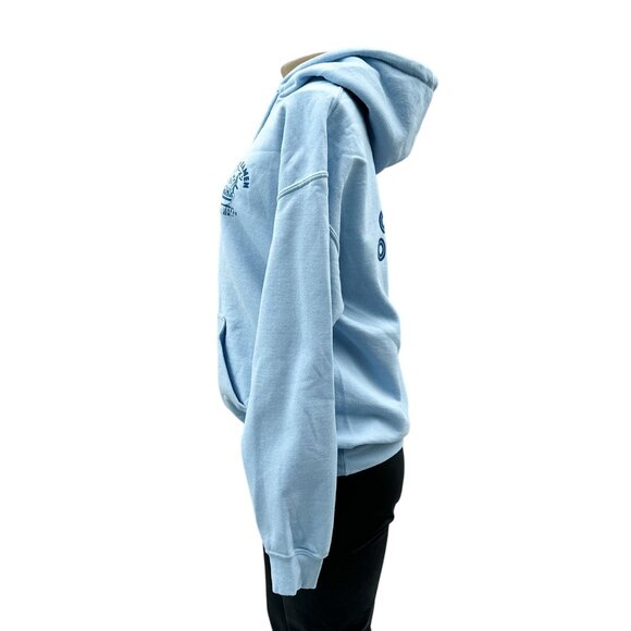 Octo Ramen Graphic Hoodie Relaxed Tokyo Japan Print by SCW Light Blue Unisex M - Picture 6 of 11